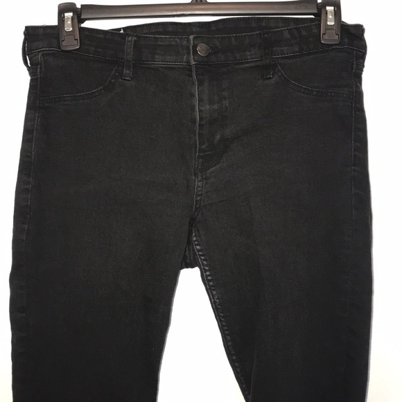 H&M Skinny Ankle Regular Waist Black Jeans S 34 - Picture 2 of 8